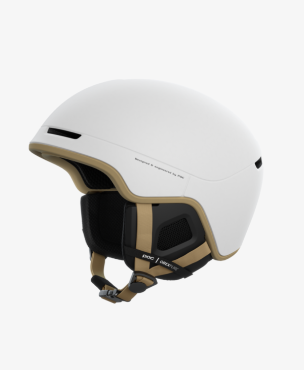 POC Obex Pure Hydrogen White/Aragonite Brown Matt Laskettelukypärä
